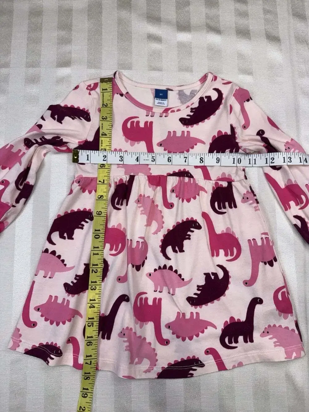 Old Navy Size 2T Dress Lot Pumpkin Tutu & Pink Dinosaurs Long Sleeves Fall